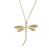 Elegant Lady Dragonfly Copper Pendant Necklace main image 2