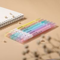 1 Set Solid Color School Plastic Preppy Style Fluorescent Pen main image 5