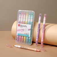 1 Set Solid Color School Plastic Preppy Style Fluorescent Pen sku image 1