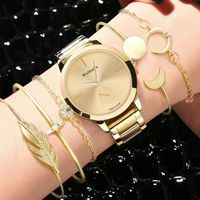 Basic Classic Style Round Solid Color Quartz Women's Watches sku image 2