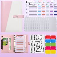1 Piece 1 Set Solid Color School Pu Leather Paper Preppy Style Stationary Sets main image 1