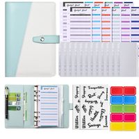 1 Piece 1 Set Solid Color School Pu Leather Paper Preppy Style Stationary Sets main image 4