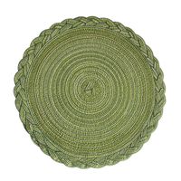 European-style Three-strand Braid Imitation Cotton Yarn Round Placemat Household Decoration Heat Proof Mat Hand-woven Polyester Non-slip Table Cap Pad sku image 16
