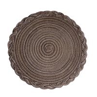 European-style Three-strand Braid Imitation Cotton Yarn Round Placemat Household Decoration Heat Proof Mat Hand-woven Polyester Non-slip Table Cap Pad sku image 7