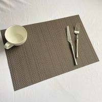 Cross-border Solid Color European-style Pvc Woven Insulation Western-style Placemat Hotel Home Teslin Dining Table Cushion Coaster Wholesale sku image 5