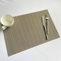 Cross-border Solid Color European-style Pvc Woven Insulation Western-style Placemat Hotel Home Teslin Dining Table Cushion Coaster Wholesale sku image 9