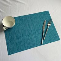 Cross-border Solid Color European-style Pvc Woven Insulation Western-style Placemat Hotel Home Teslin Dining Table Cushion Coaster Wholesale sku image 13