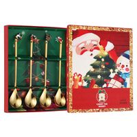 Christmas Cute Christmas Hat Christmas Tree Santa Claus Stainless Steel Spoon sku image 3