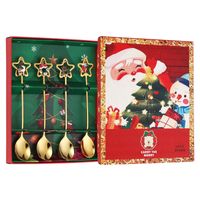 Christmas Cute Christmas Hat Christmas Tree Santa Claus Stainless Steel Spoon sku image 4