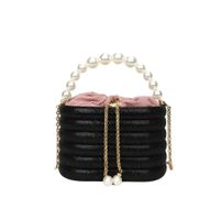 Women's Small All Seasons Pu Leather Solid Color Elegant Classic Style Round String Shoulder Bag Handbag Chain Bag sku image 3