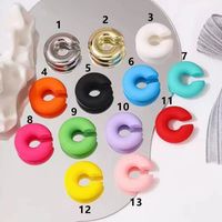 Wholesale Jewelry Ig Style Simple Style C Shape Arylic Spray Paint Ear Cuffs main image 6