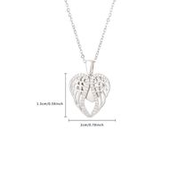 Casual Simple Style Classic Style Little Bear Heart Shape Stainless Steel Titanium Steel Polishing Plating Hollow Out Zircon Gold Plated Necklace main image 6