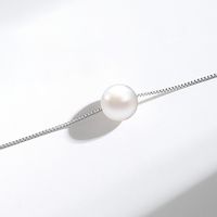 Elegant Round Pearl Sterling Silver Plating Gold Plated Pendant Necklace main image 3