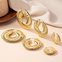 1 Set Simple Style Classic Style Solid Color Plating Ferroalloy 14k Gold Plated Ear Studs main image 5
