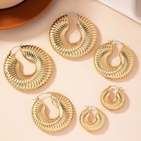 1 Set Simple Style Classic Style Solid Color Plating Ferroalloy 14k Gold Plated Ear Studs main image 4