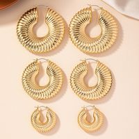 1 Set Simple Style Classic Style Solid Color Plating Ferroalloy 14k Gold Plated Ear Studs main image 1