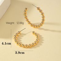 Wholesale Jewelry Ig Style Casual Commute Geometric Round Alloy Ferroalloy 14k Gold Plated Plating Ear Studs main image 2