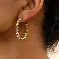 Wholesale Jewelry Ig Style Casual Commute Geometric Round Alloy Ferroalloy 14k Gold Plated Plating Ear Studs main image 5