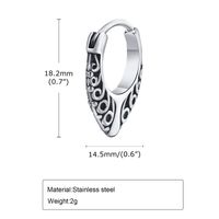 1 Piece Basic Modern Style Geometric 304 Stainless Steel Hoop Earrings sku image 1