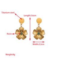 1 Pair Elegant Round Heart Shape Flower Inlay 316 Stainless Steel  Imitation Pearl Rhinestone Rhinestones Pearl Zircon 14K Gold Plated Drop Earrings sku image 1