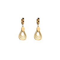 1 Pair Elegant Streetwear Palm Pearl Flower Inlay Titanium Steel Pearl Zircon Gold Plated Drop Earrings main image 5