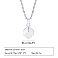 Simple Style Classic Style Geometric 304 Stainless Steel Plating Men's Pendant Necklace Necklace Pendant sku image 1