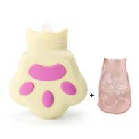 Hand-shaped Brush Hot Water Bag Food Grade Platinum Silicone Water Filling Microwave Heating Hot-water Bag Hot And Cold Dual-use sku image 2