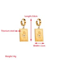 1 Pair Elegant Streetwear Palm Pearl Flower Inlay Titanium Steel Pearl Zircon Gold Plated Drop Earrings sku image 4