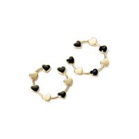 Wholesale Jewelry Casual Heart Shape Alloy 14k Gold Plated Plating Ear Studs main image 3