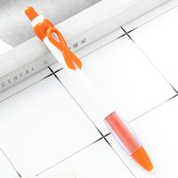 Bow Retractable Ballpoint Pen Creative Aids Promotional Gift Advertising Marker Printable Logo Ribbon Press Plastic Pen sku image 1