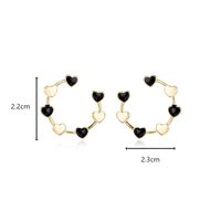 Wholesale Jewelry Casual Heart Shape Alloy 14k Gold Plated Plating Ear Studs main image 2