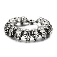 Punk Skull Titanium Steel Bracelets Necklace main image 5