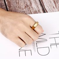 Hip-Hop Geometric Stainless Steel Plating 18K Gold Plated Men's Rings main image 3