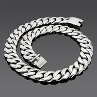 Hip-hop Solid Color Titanium Steel Polishing Chain Men's Necklace main image 1