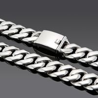 Hip-hop Solid Color Titanium Steel Polishing Chain Men's Necklace main image 3