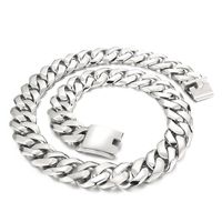 Hip-hop Solid Color Titanium Steel Polishing Chain Men's Necklace sku image 2
