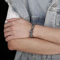 Punk Simple Style Wolf Stainless Steel Men's Bracelets main image 4