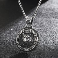 Retro Round Titanium Steel Charms Jewelry Accessories main image 4