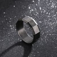 Punk Solid Color Titanium Steel 18K Gold Plated Men's Rings main image 2