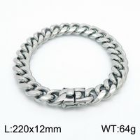 Punk Streetwear Geometric Titanium Steel Bracelets Necklace sku image 2