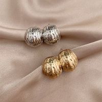 1 Pair Simple Style Solid Color Plating Alloy Gold Plated Ear Studs main image 1