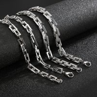 Rock Streetwear Geometric Titanium Steel Bracelets Necklace main image 1