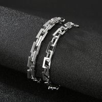 Rock Streetwear Geometric Titanium Steel Bracelets Necklace main image 4
