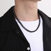 Titan Stahl Punk Strassenmode Geometrisch Armbänder Halskette main image 4