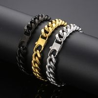 Stainless Steel 18K Gold Plated Simple Style Geometric Bracelets Necklace main image 1