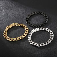 Titanium Steel 18K Gold Plated Punk Streetwear Geometric Bracelets Necklace main image 5
