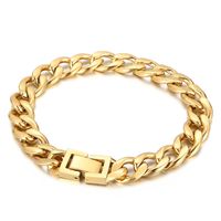 Titanium Steel 18K Gold Plated Punk Streetwear Geometric Bracelets Necklace sku image 3