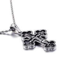 Hip-hop Retro Cross Titanium Steel Stoving Varnish Charms Jewelry Accessories main image 5