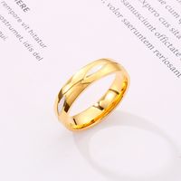 Titanium Steel 18K Gold Plated Hip-Hop Retro Plating Solid Color Rings main image 1