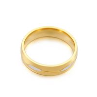 Titanium Steel 18K Gold Plated Hip-Hop Retro Plating Solid Color Rings main image 3